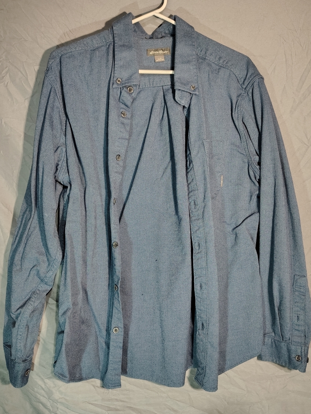 Eddie Bauer Indigo Blue Long-Sleeve Flannel Shirt